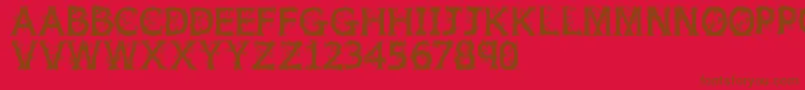 Jfwilwod Font – Brown Fonts on Red Background