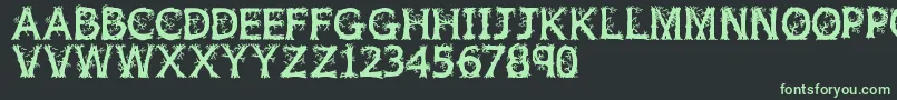 Jfwilwod Font – Green Fonts on Black Background