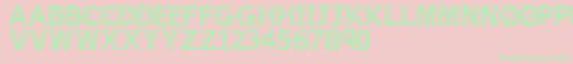 Jfwilwod Font – Green Fonts on Pink Background