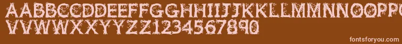 Jfwilwod Font – Pink Fonts on Brown Background