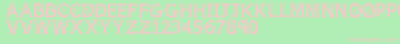 Jfwilwod Font – Pink Fonts on Green Background