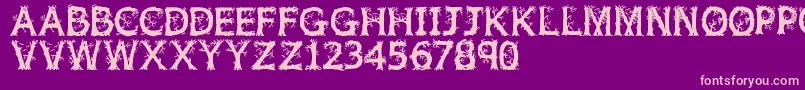 Jfwilwod Font – Pink Fonts on Purple Background