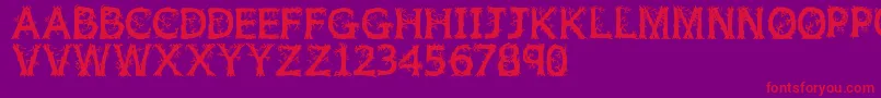Jfwilwod Font – Red Fonts on Purple Background
