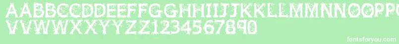 Jfwilwod Font – White Fonts on Green Background