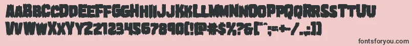 Marshthingbold Font – Black Fonts on Pink Background