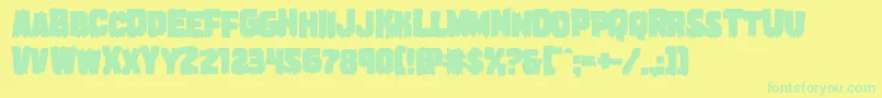 Шрифт Marshthingbold – зелёные шрифты на жёлтом фоне