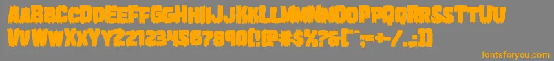 Marshthingbold-Schriftart – Orangefarbene Schriften auf grauem Hintergrund