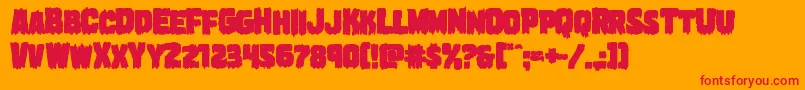 Marshthingbold Font – Red Fonts on Orange Background