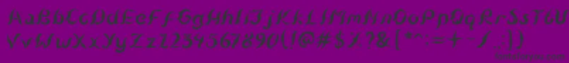 Czcionka KudihyangRegular5 – czarne czcionki na fioletowym tle