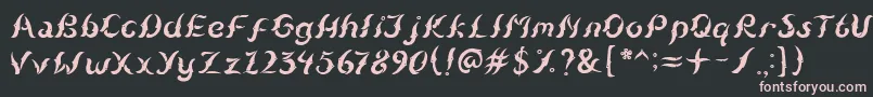 KudihyangRegular5 Font – Pink Fonts on Black Background