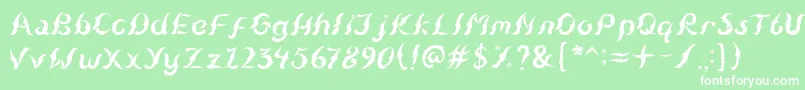 KudihyangRegular5 Font – White Fonts on Green Background