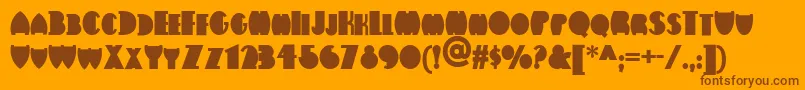 Flatiron ffy Font – Brown Fonts on Orange Background