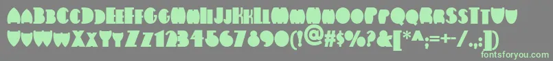Flatiron ffy-Schriftart – Grüne Schriften auf grauem Hintergrund