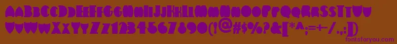 Flatiron ffy Font – Purple Fonts on Brown Background