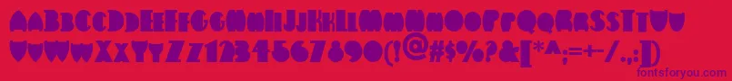 Flatiron ffy Font – Purple Fonts on Red Background