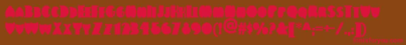 Flatiron ffy Font – Red Fonts on Brown Background