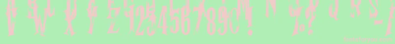 GhostShadow Font – Pink Fonts on Green Background