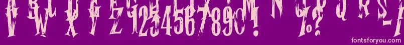 GhostShadow Font – Pink Fonts on Purple Background