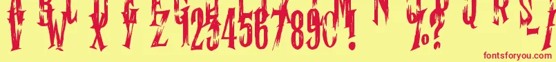 GhostShadow Font – Red Fonts on Yellow Background