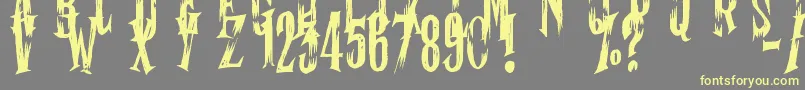 GhostShadow Font – Yellow Fonts on Gray Background