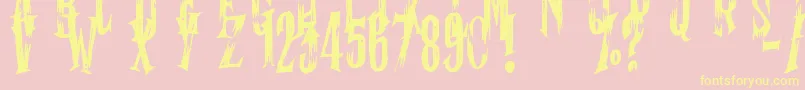 GhostShadow Font – Yellow Fonts on Pink Background