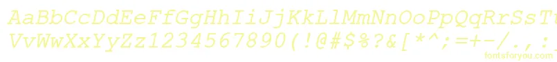 Шрифт ErKurier1251Italic – жёлтые шрифты