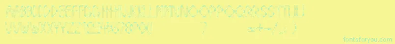 StrawLetters Font – Green Fonts on Yellow Background
