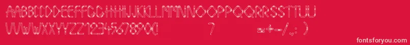 StrawLetters Font – Pink Fonts on Red Background