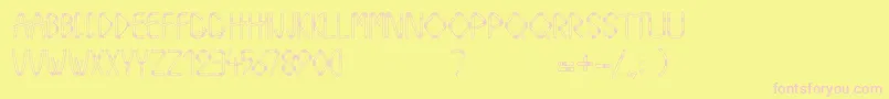 StrawLetters Font – Pink Fonts on Yellow Background