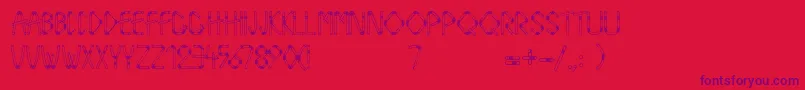 StrawLetters Font – Purple Fonts on Red Background