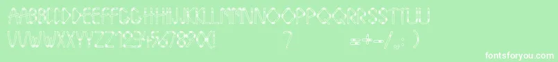 StrawLetters Font – White Fonts on Green Background