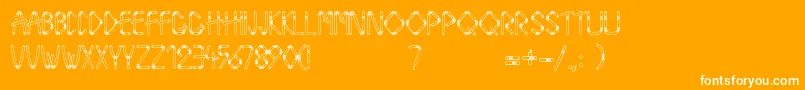 StrawLetters Font – White Fonts on Orange Background