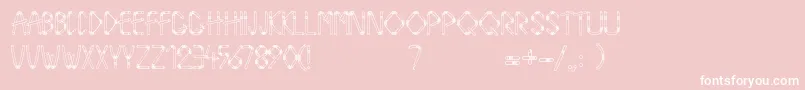 StrawLetters Font – White Fonts on Pink Background