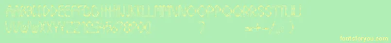 StrawLetters Font – Yellow Fonts on Green Background