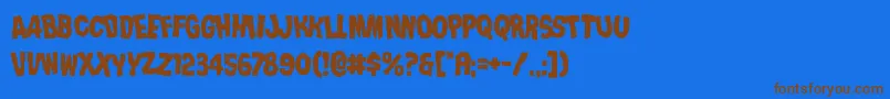 Nightmarealleylean Font – Brown Fonts on Blue Background