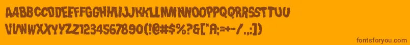 Nightmarealleylean Font – Brown Fonts on Orange Background