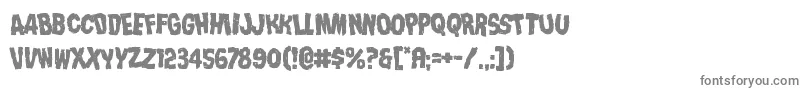 フォントNightmarealleylean – 白い背景に灰色の文字