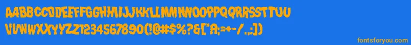 Nightmarealleylean Font – Orange Fonts on Blue Background