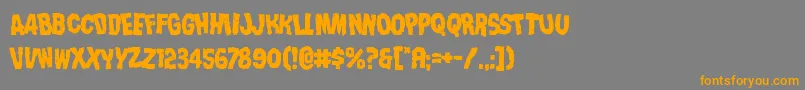 Nightmarealleylean Font – Orange Fonts on Gray Background