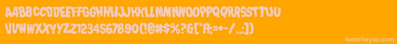 Nightmarealleylean Font – Pink Fonts on Orange Background