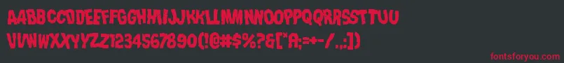 Nightmarealleylean Font – Red Fonts on Black Background