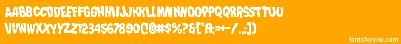 フォントNightmarealleylean – オレンジの背景に白い文字