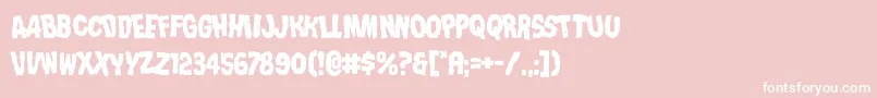 Nightmarealleylean Font – White Fonts on Pink Background