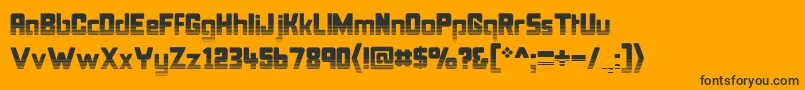 Bonkund-Schriftart – Schwarze Schriften auf orangefarbenem Hintergrund