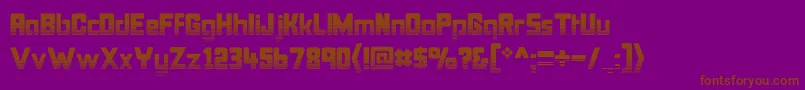 Bonkund-fontti – ruskeat fontit violetilla taustalla