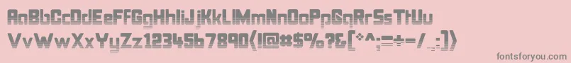 Bonkund-fontti – harmaat kirjasimet vaaleanpunaisella taustalla