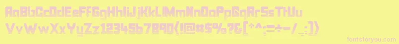 Bonkund Font – Pink Fonts on Yellow Background