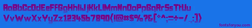 Шрифт Bonkund – фиолетовые шрифты на синем фоне
