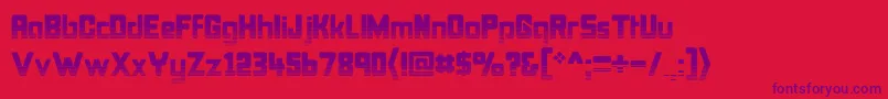 Bonkund Font – Purple Fonts on Red Background