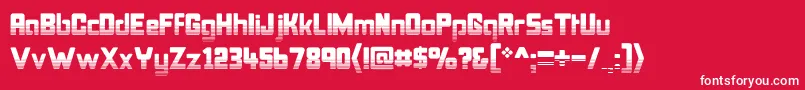 Bonkund Font – White Fonts on Red Background